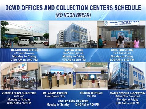 DCWD OFFICE SCHEDULE .